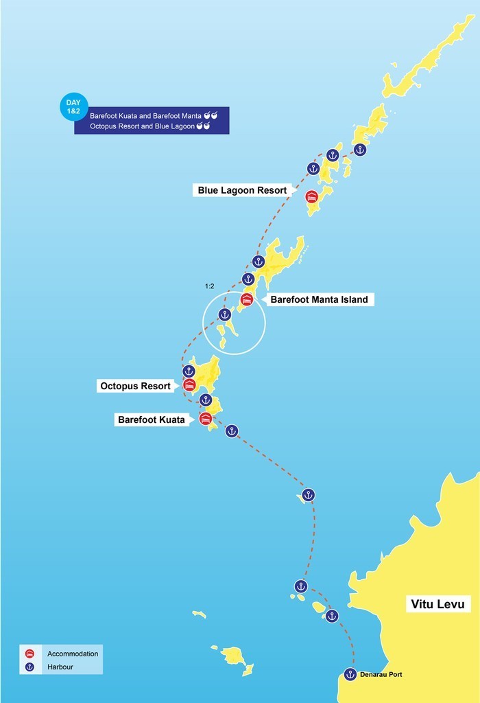 fiji twin island time out map yasawa flyer