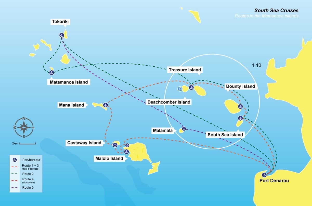 south sea cruises route