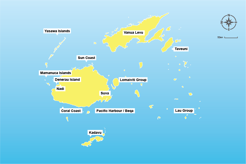 Fiji Island map travel tips
