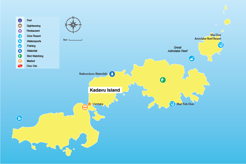 Kadavu group map travel tips