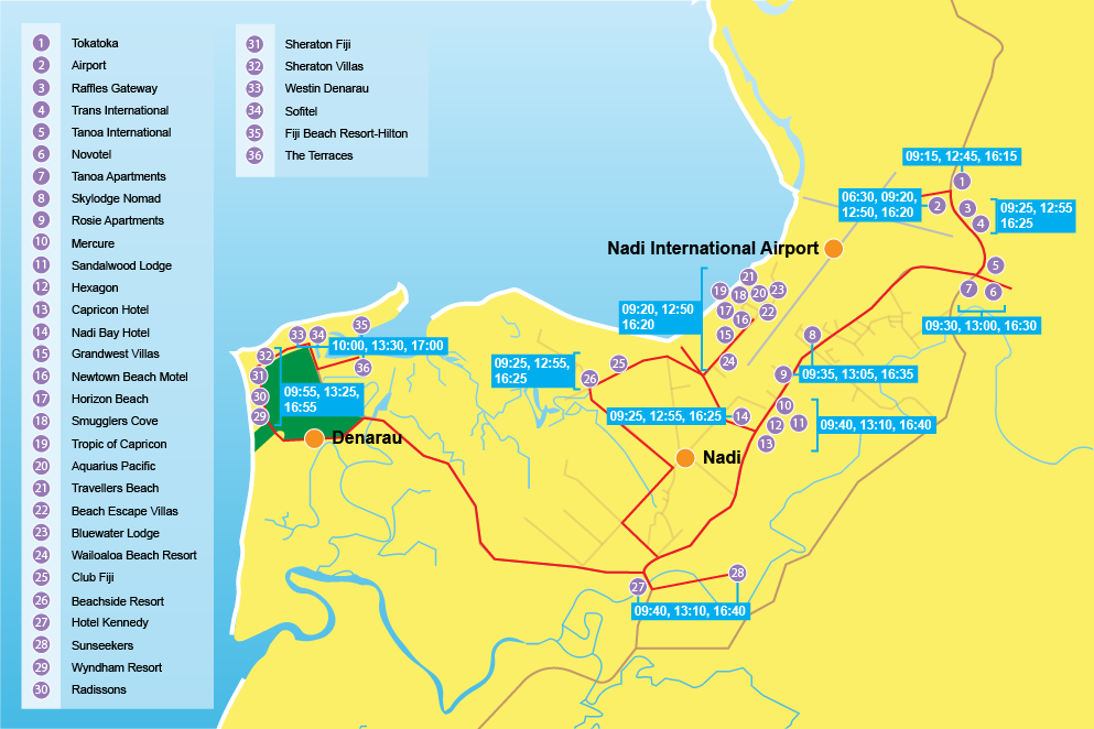 Malolo Cat bus transfer service in Fiji